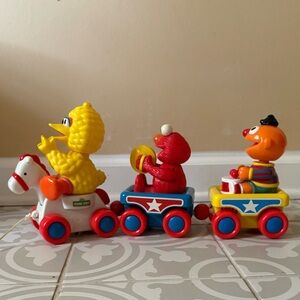 Vintage Sesame Street Colorful Character Train Set